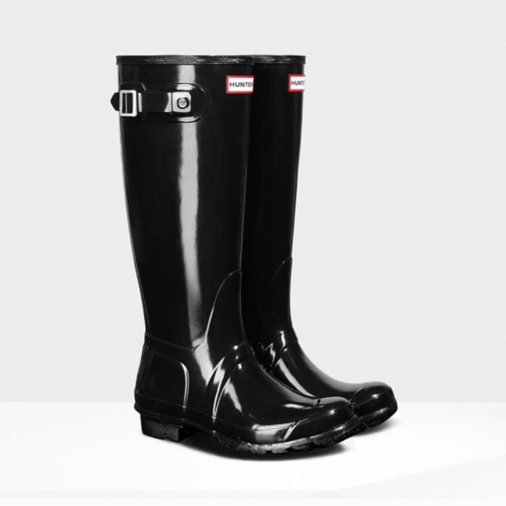 HUNTER Original Tall Black Gloss Rain Boots